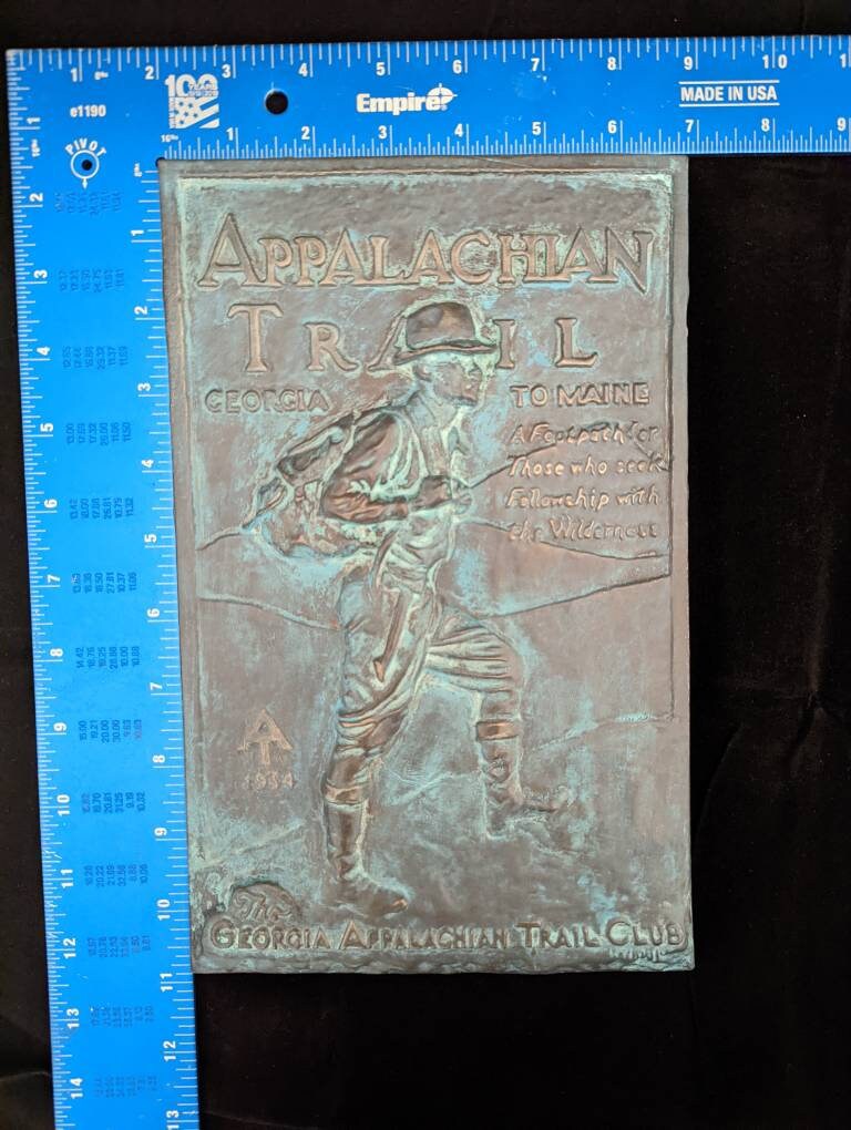 Large Appalachian Trail AT Springer Mountain Summit Terminus Sign Ornament Decoration Georgia Hiking Gift