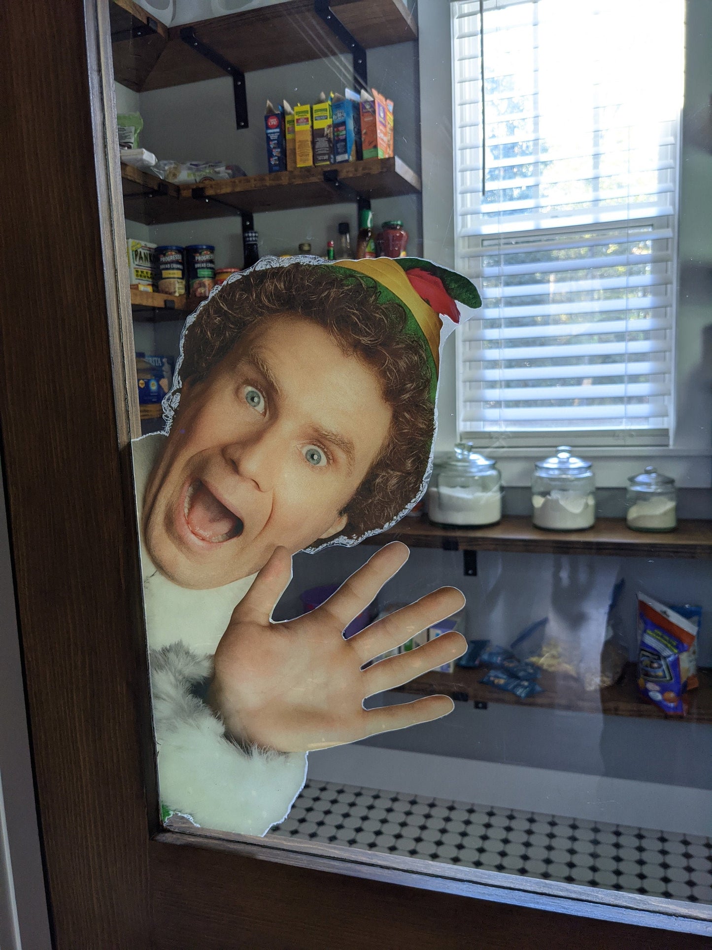 The Original Buddy the Elf Christmas Window Cling Sticker - 12x18 - REUSABLE - REPOSITIONABLE - Will Ferrell