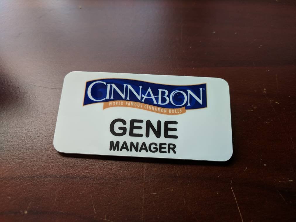 Better Call Saul Cinnabon Gene Name Badge Tag Cosplay Halloween Costume Accessory