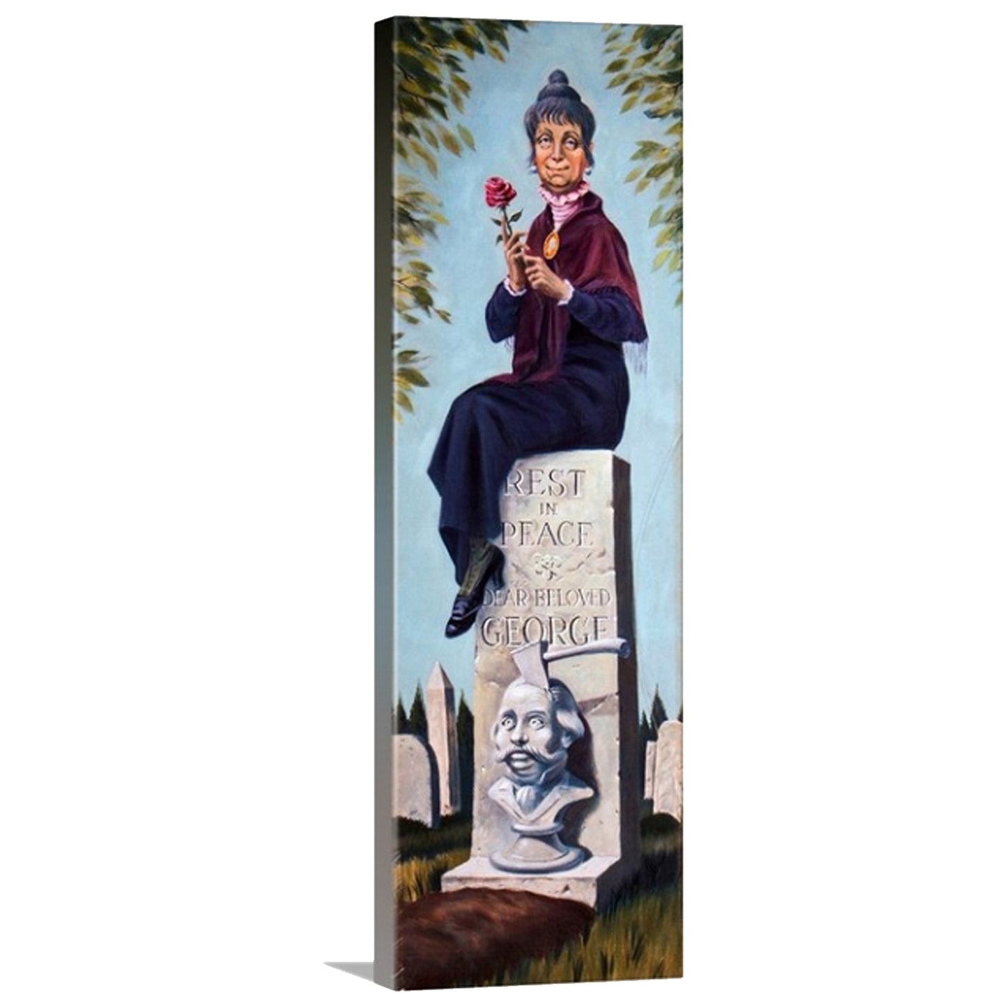 18"x24" Haunted Mansion Stretch Portrait Canvas - Haunted Mansion Inspired Stretching Paintings