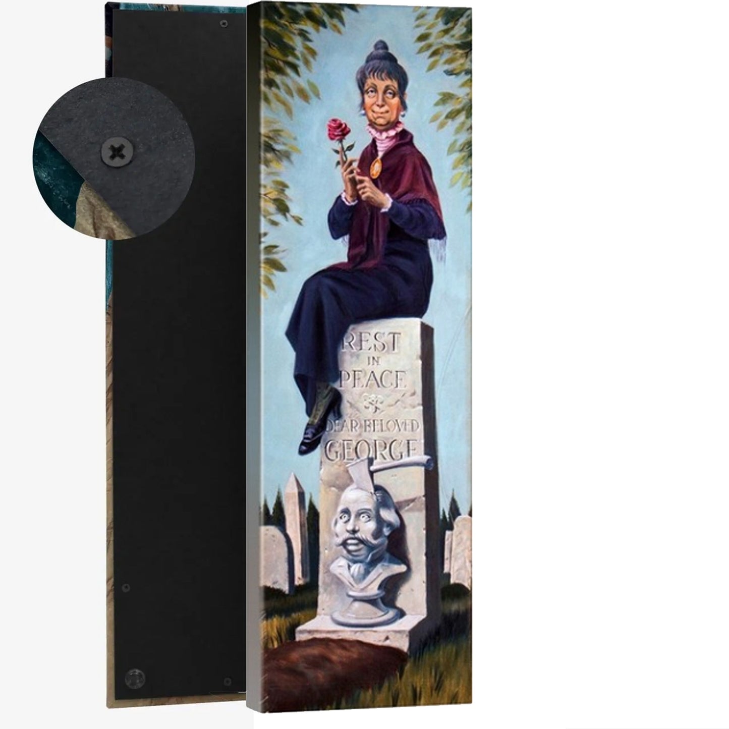 18"x24" Haunted Mansion Stretch Portrait Canvas - Haunted Mansion Inspired Stretching Paintings