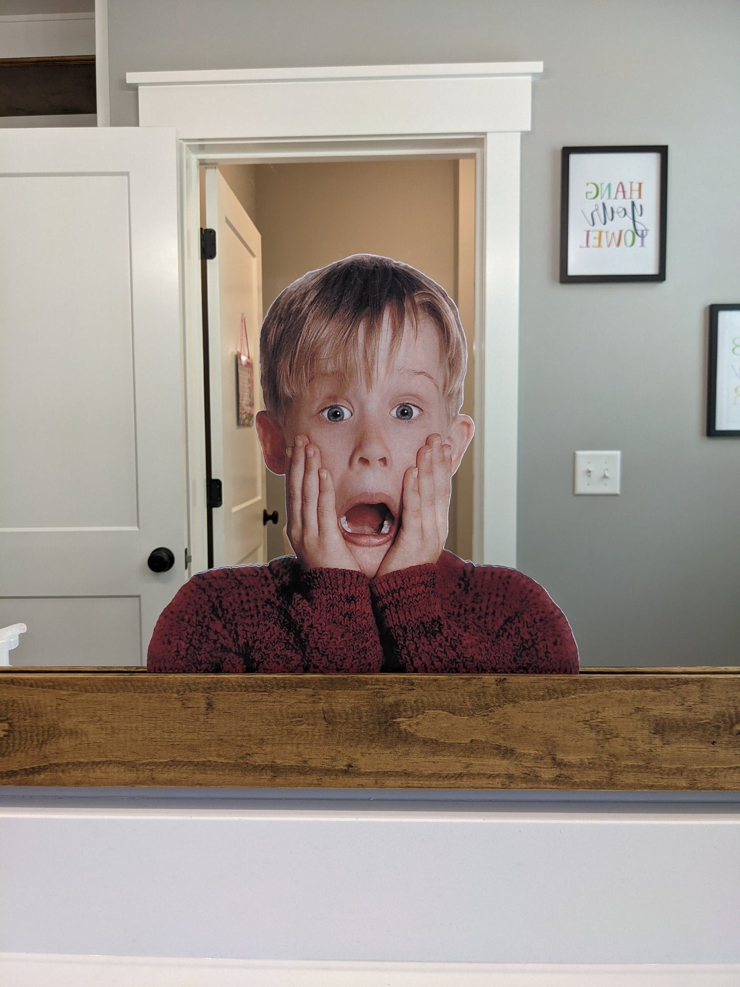 Kevin McCallister Window Cling Home Alone Christmas  Sticker - 15 x 15 - repositionable - Mccauley Culkin