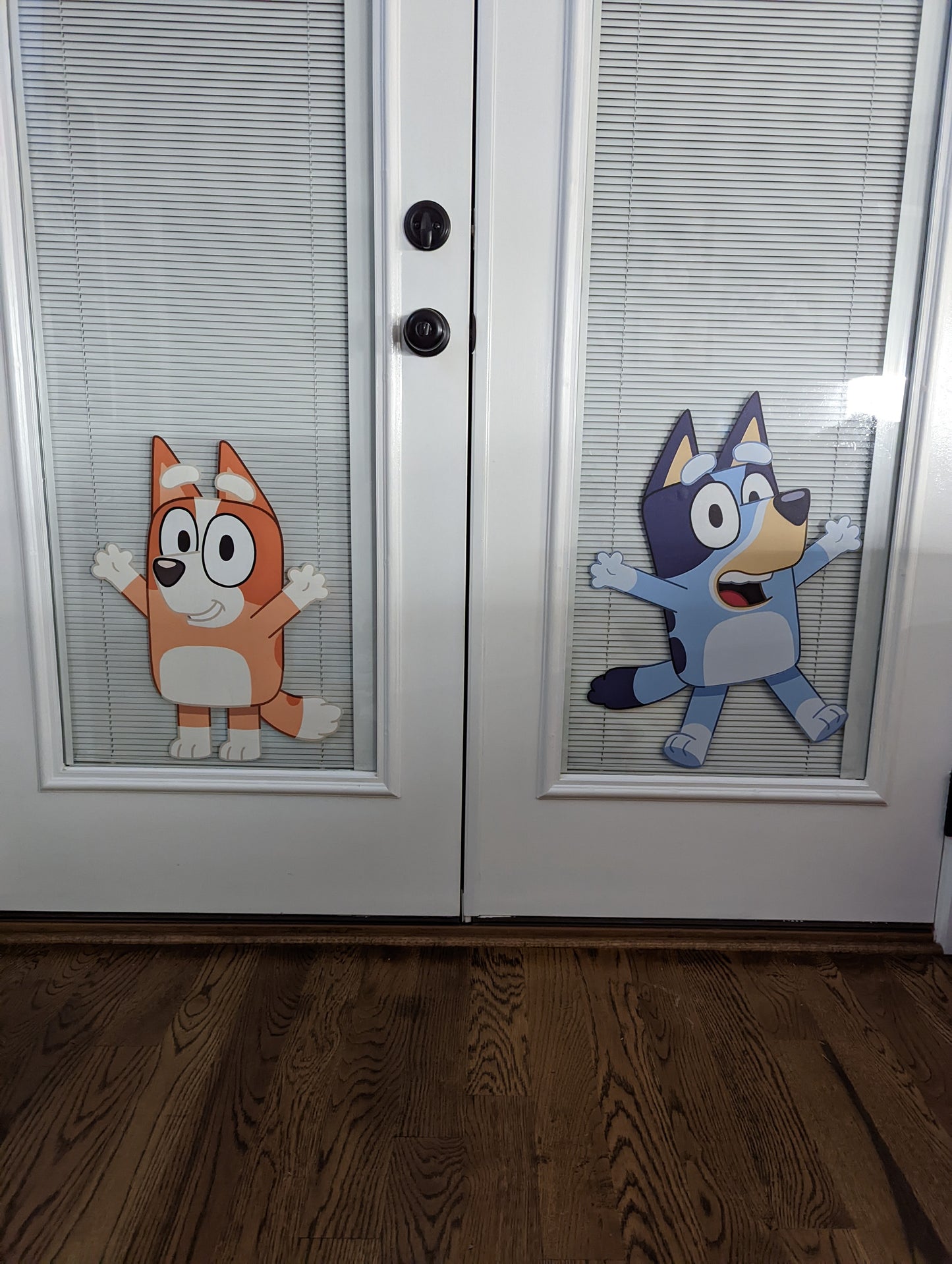 Bluey & Bingo Heeler Window Cling Sticker - repositionable - Chilli - Bandit - Family