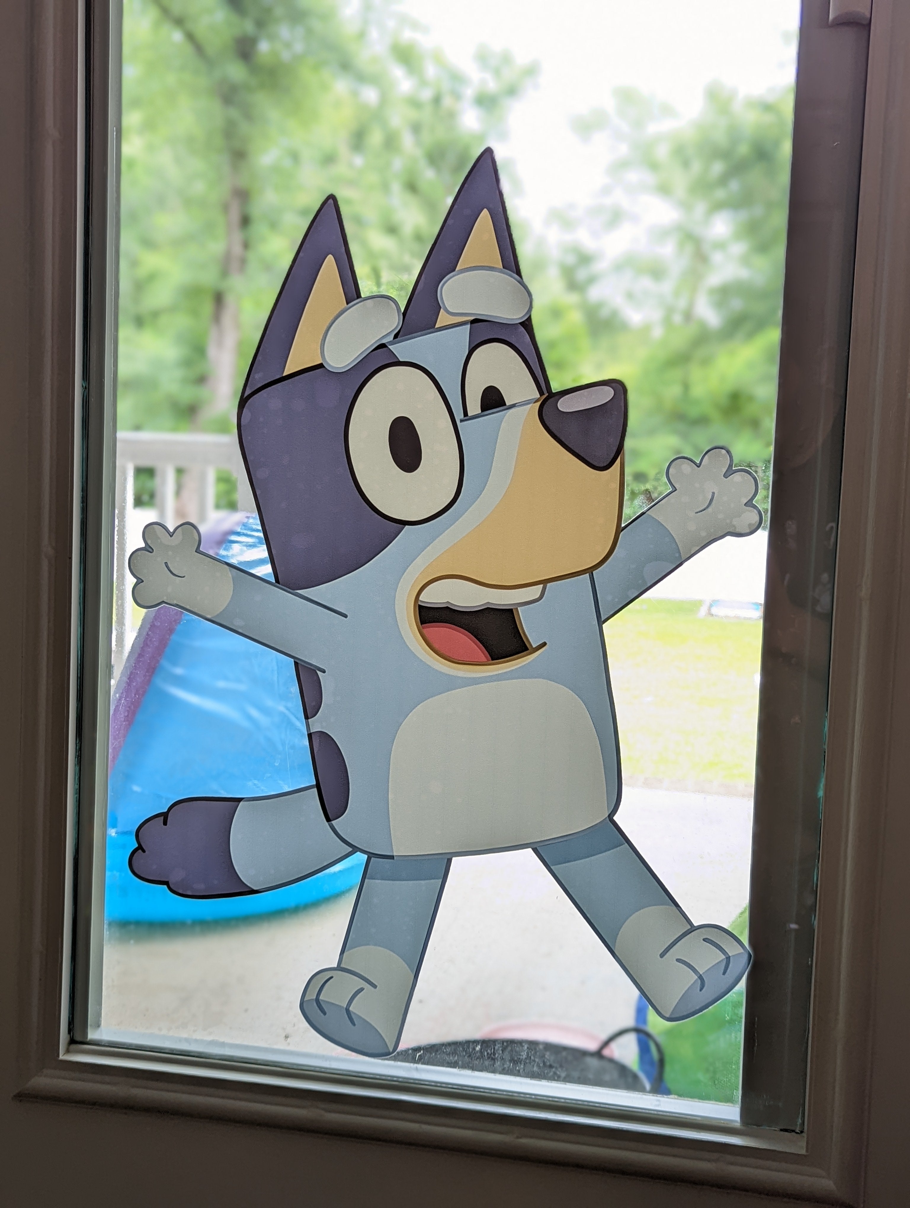 Bluey & Bingo Heeler Window Cling Sticker - repositionable - Chilli - Bandit - Family