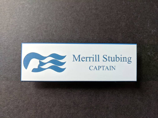 The Love Boat Merrill Stubing Captain Name Badge Tag Cosplay Halloween Costume Accessory