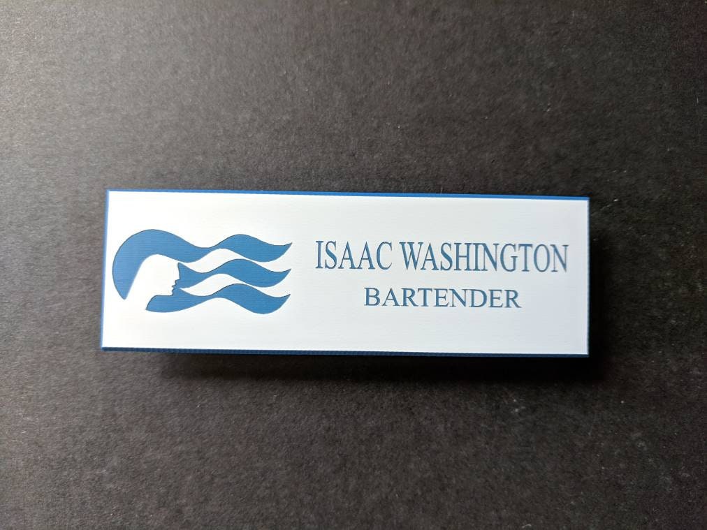The Love Boat Isaac Washington Bartender Name Badge Tag Cosplay Halloween Costume Accessory