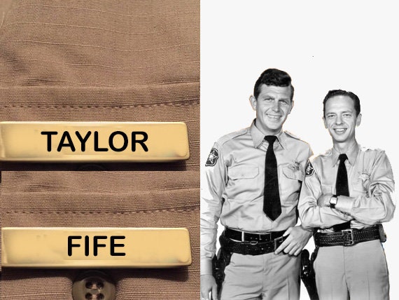 Andy Griffith Show Taylor or Fife Name Badge Brass Metal Halloween Cosplay Costume Prop Mayberry