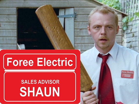 Shaun of the Dead Foree Electric Name Badge for Cosplay, Halloween, Comicon