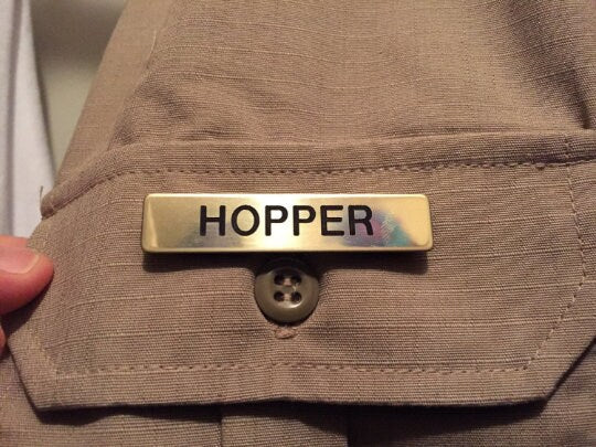 Chief Jim Hopper Stranger Things Name Badge - Cosplay Halloween Costume  Custom