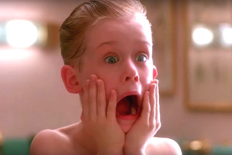 Kevin McCallister Window Cling Home Alone Christmas  Sticker - 15 x 15 - repositionable - Mccauley Culkin