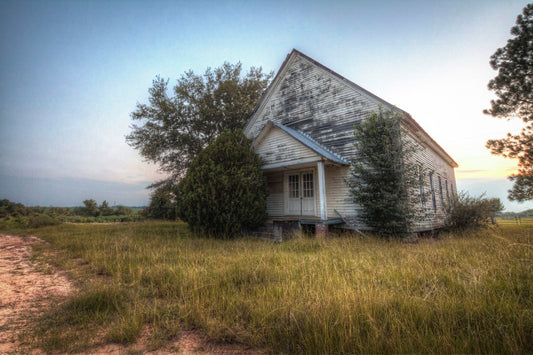 Abandoned Church - Young's Chapel - in Rural Georgia Photographic Artwork